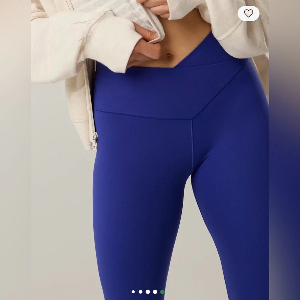 OFFLINE By Aerie Real Me High Waisted Crossover Leggings L cobalt blue - Picture 1 of 10